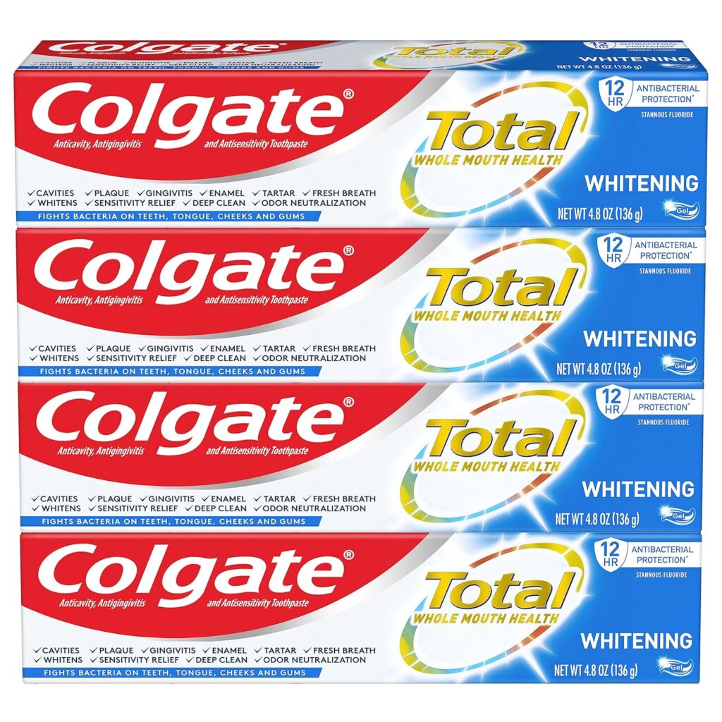 Colgate Total Whitening Toothpaste Gel | natural toothpaste that helps with gingivitis
