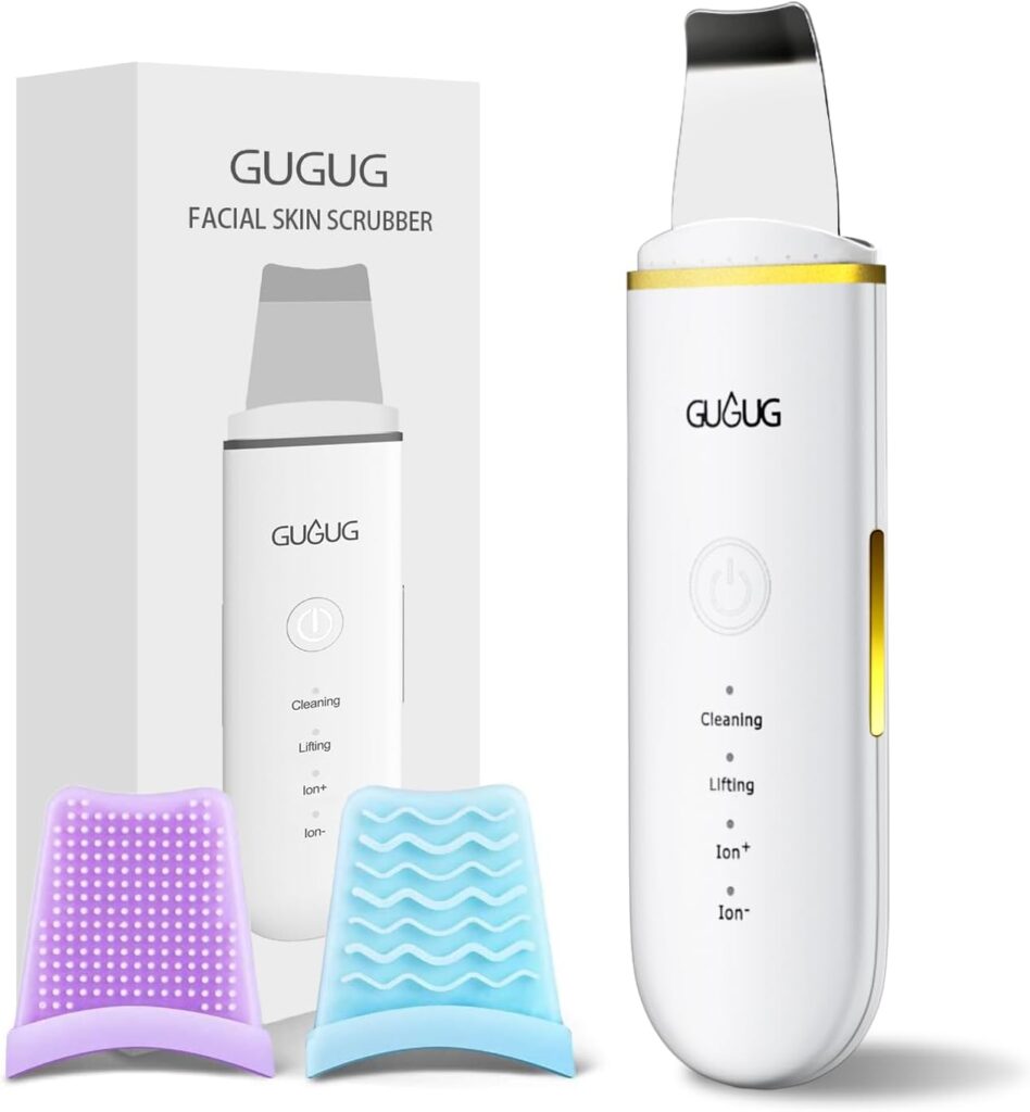 GUGUG Skin Scrubber Face Spatula Skin Spatula Pore Cleaner Blackhead Remover Tools for Facial Deep Cleansing | ultrasonic skin scrubber for blackheads
