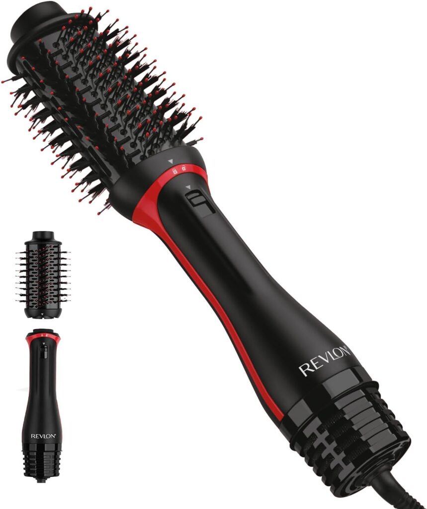 REVLON One-Step Volumizer Plus Hair Dryer and Styler, Enhanced Motor for Less Frizz, More Shine, and Reduced Heat Damage for Salon Style Round Brush for Blowout