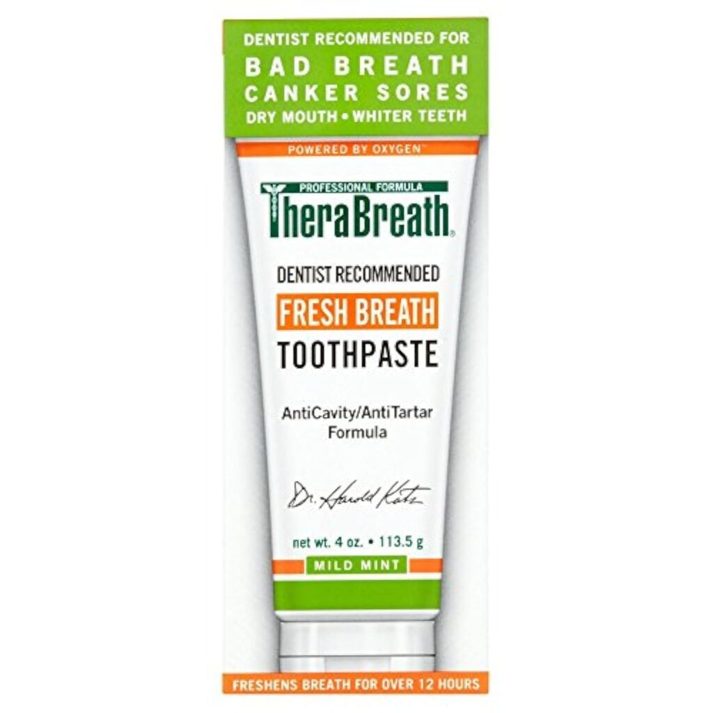 TheraBreath Fresh Breath Dentist Formulated 12-Hour Toothpaste | best toothpaste for bleeding gums and gingivitis